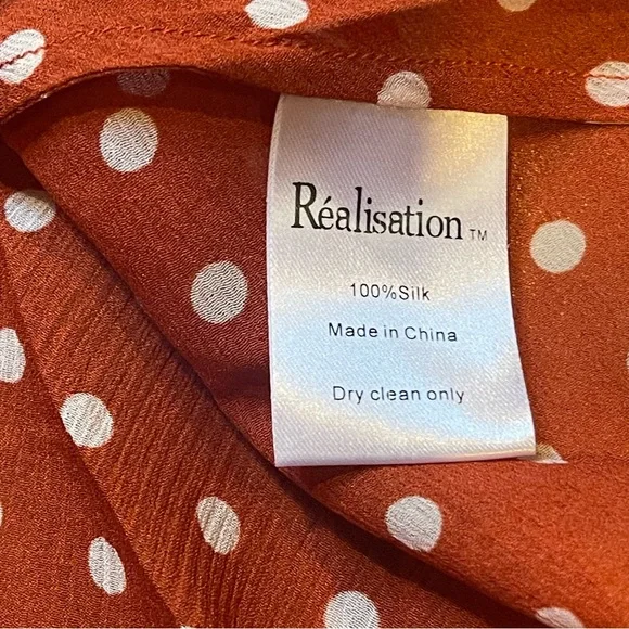 NWT Réalisation Par The Esmé Rouge Spot 100% Silk Slip Dress Size S - Picture 12 of 15